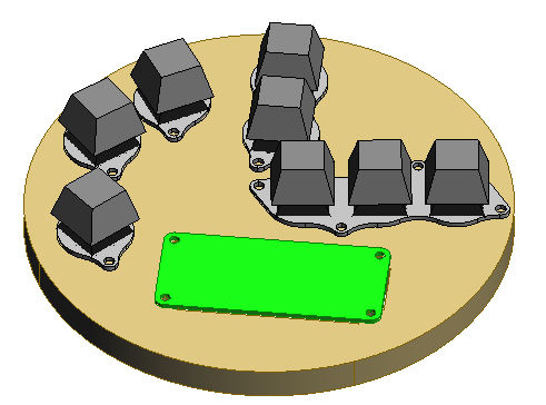 Cherry switches in flat mount plates